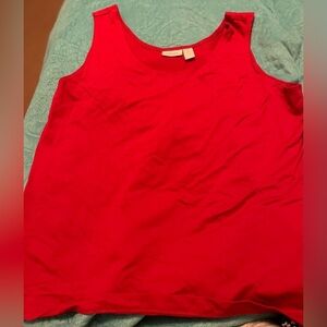 Chico’s RAZZIE RED TANK Microfiber, contemporary Tank Top vanity size 3 (XL/16)